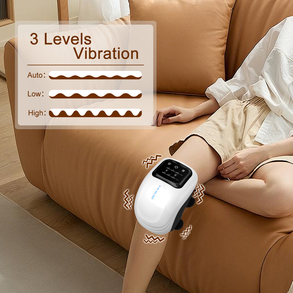 Smart Knee Wrap - เครื่องนวดเข่าแบบไร้สาย ใช้พลังงานจาก USB สำหรับใช้ในบ้าน ระบบทำความร้อนอัจฉริยะ พร้อมแผ่นแม่เหล็กบรรเทาอาการปวด