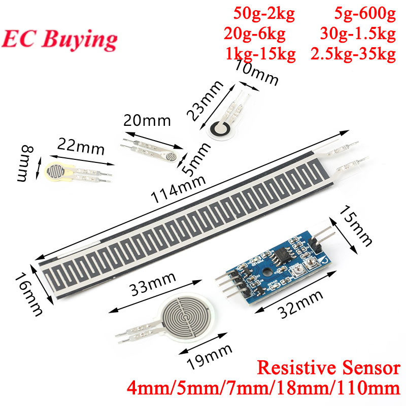 2 PCS/1 PC Resistive ฟิล์มบางเ - Muscle Sensor Emg บทวิจารณ์และราคา